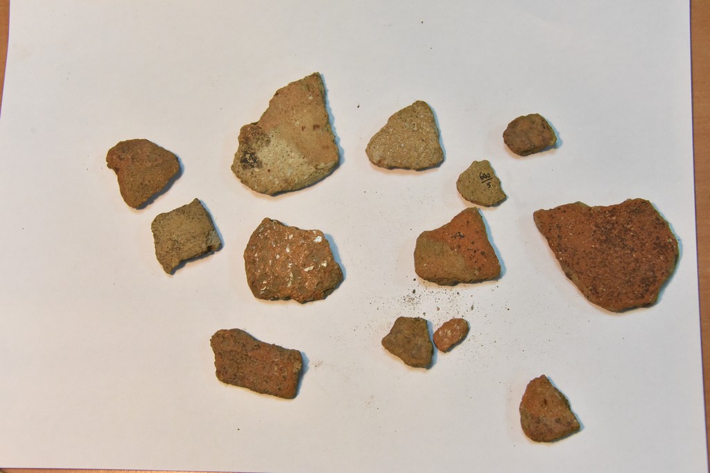 осколки керамической посуды, которым примерно 3 000 лет