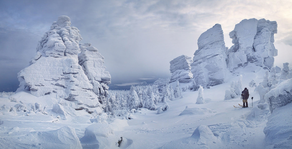 Зима на Колчимском Камне (гора в Красновишерском районе Пермского края)