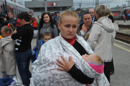Беженцы с Украины в Екатеринбурге. Фото: Алексей Кунилов.