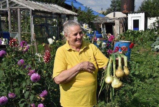 Соблюдая все особенности выращивания лука, можно получить такой отменный урожай, как у Нины Хоревой из Горного Щита. Фото: Алексей Кунилов
