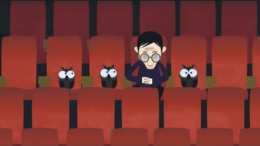 Кадр из мультфильма «Совы нежны»