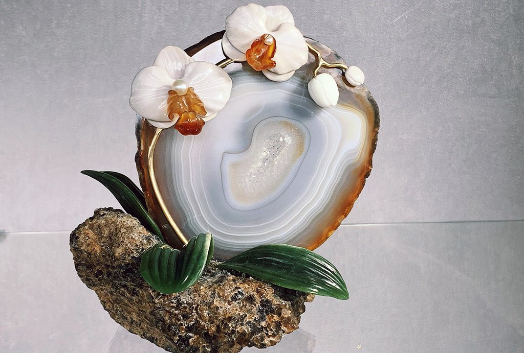 «Орхидея»,  поделочные камни