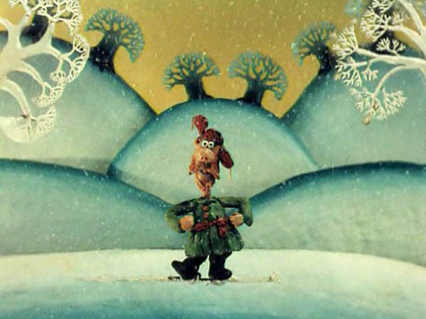Кадр из мультфильма "Падал прошлогодний снег"