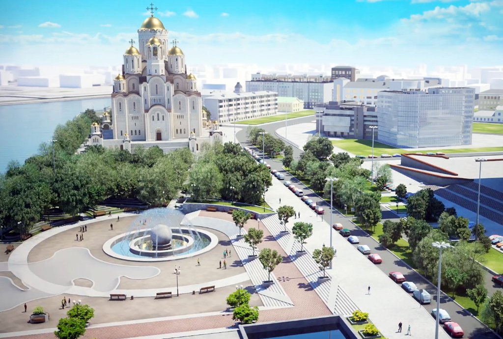 Эскизы храма Святой Екатерины у Театра драмы в Екатеринбурге