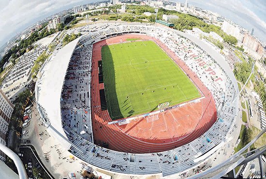 Исторически ценные стены Центрального стадиона останутся  на месте, зато,  судя по всему, не будет легкоатлетических дорожек. Фото: пресс-служба группы Синара.