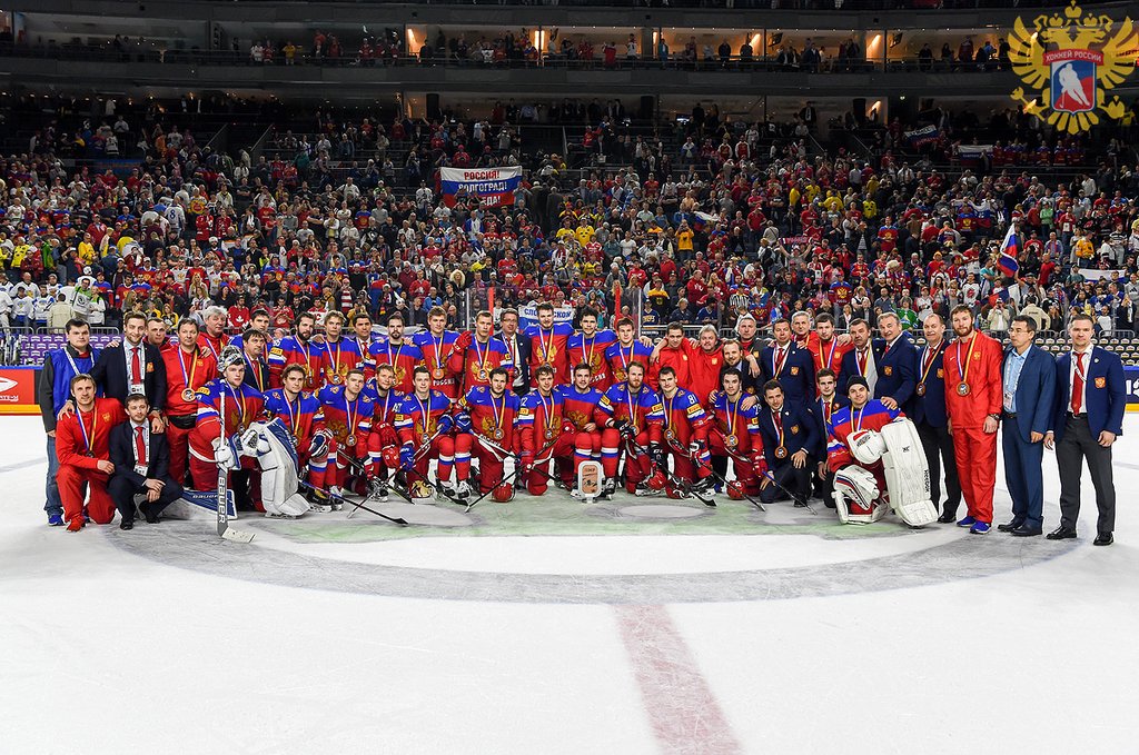 Сборная России по хоккею второй раз подряд стала бронзовым призёром чемпионата мира. Фото предоставлено федерацией хоккея России