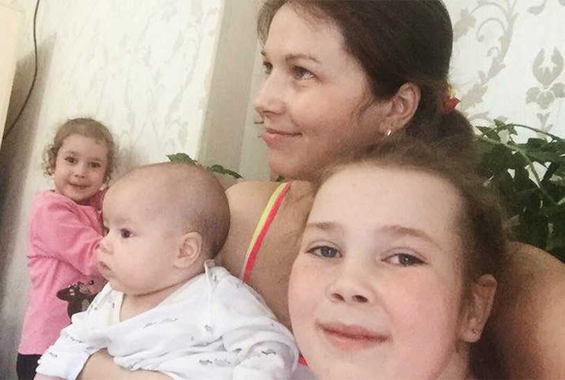 Анастасия Байраковская с детьми. Фото: Анастасия Байраковская