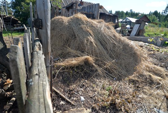 В свердловском селе Шилкинское ночью сгорели 25 рулонов сена. Фото: Павел Ворожцов