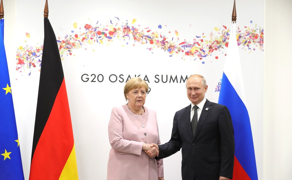 Владимир Путин и Ангела меркель