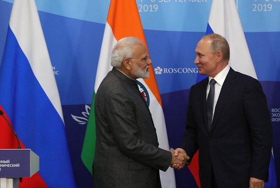 Президент России и премьер-министр Индии приняли совместное заявление о сотрудничестве. Фото: пресс-служба Кремля