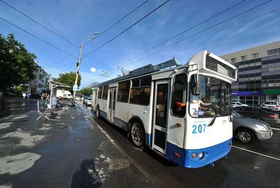 Троллейбус не ходил два месяца из-за ремонта на ул. Шевченко. Фото: Владимир Мартьянов