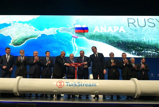 Церемония ввода в эксплуатацию газопровода «Турецкий поток». Фото: Пресс-служба Кремля