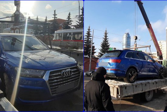 У екатеринбурженки арестовали Audi Q7 за двухмиллионный долг. Фото: пресс-служба УФССП России по Свердловской области