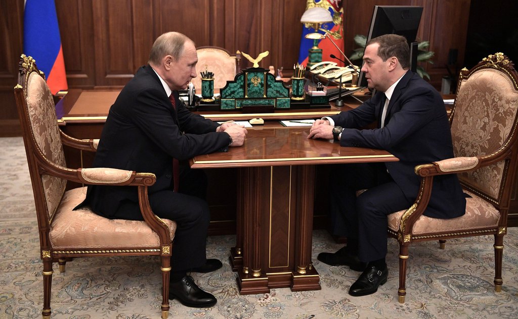 Владимир Путин и Дмитий Медведев
