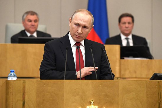 Владимир Путин 10 марта выступил на пленарном заседании Госдумы. Фото: kremlin.ru