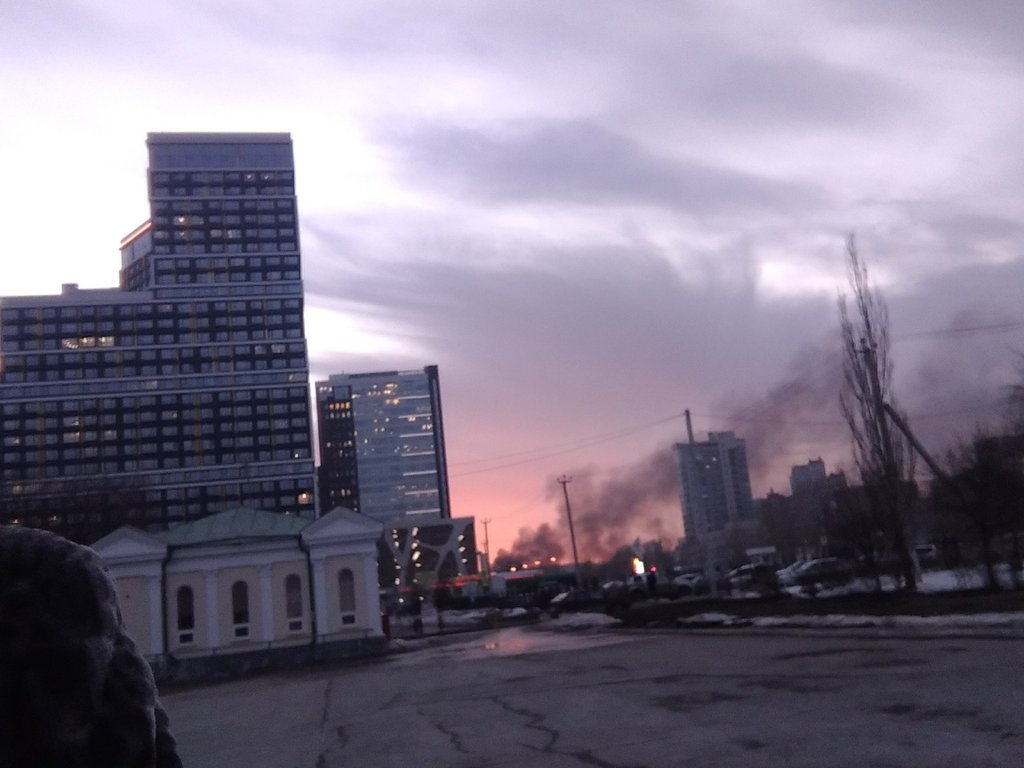 Пожар в центре города