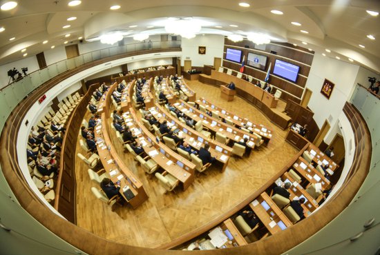 43 парламентария проголосовали за, двое воздержались. Фото: Галина Соловьёва