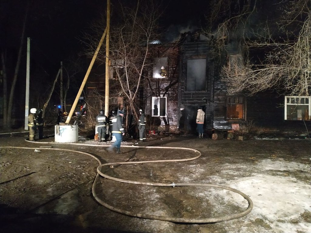 Пожар в дома на Омской