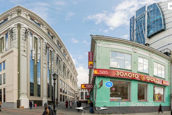 Установлены границы первой телефонной станции в Екатеринбурге (здание справа). Фото: Яндекс.Карты