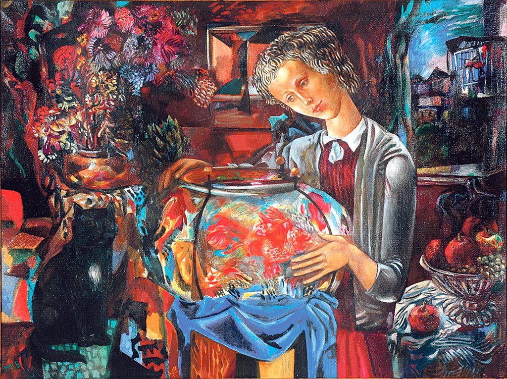 «Девочка с аквариумом (Портрет Г. Холодовой)» 1975 года