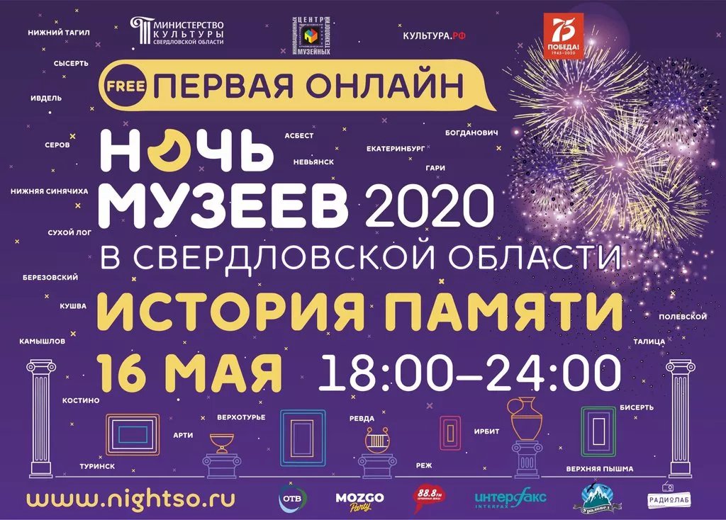 "Ночь музеев-2020" в Свердловской области.