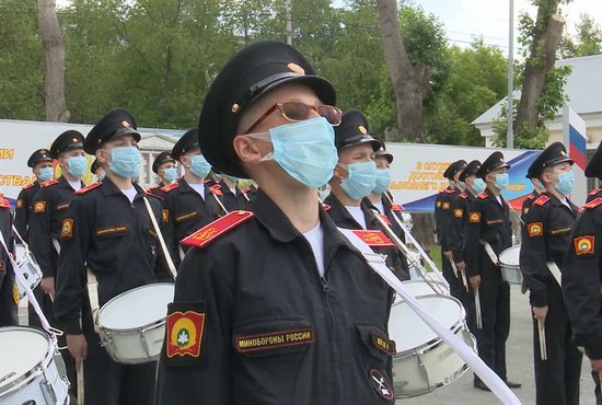 В Екатеринбурге прошла первая репетиция суворовцев к Параду Победы. Фото: пресс-служба ЦВО