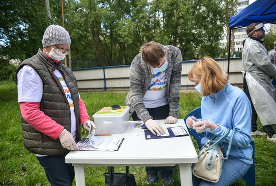 Подписи также собирались и при голосовании во дворах. Фото: Галина Соловьёва