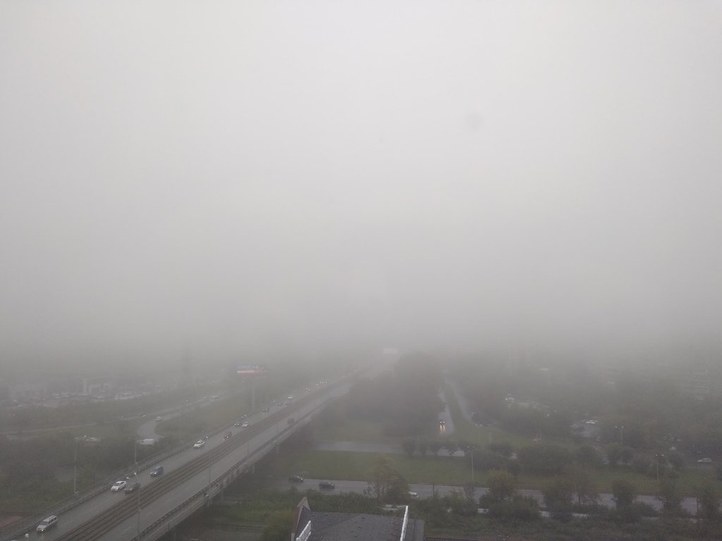 туман накрыл Екатеринбург