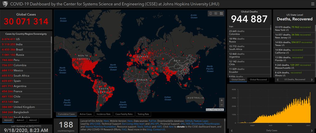 карта распространения коронавируса в мире