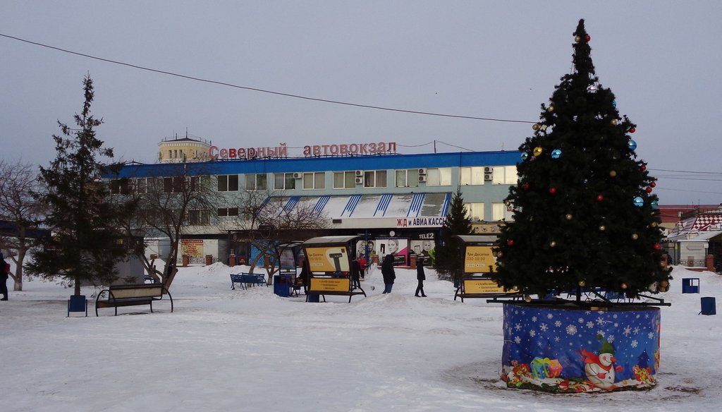 Северный автовокзал зимой