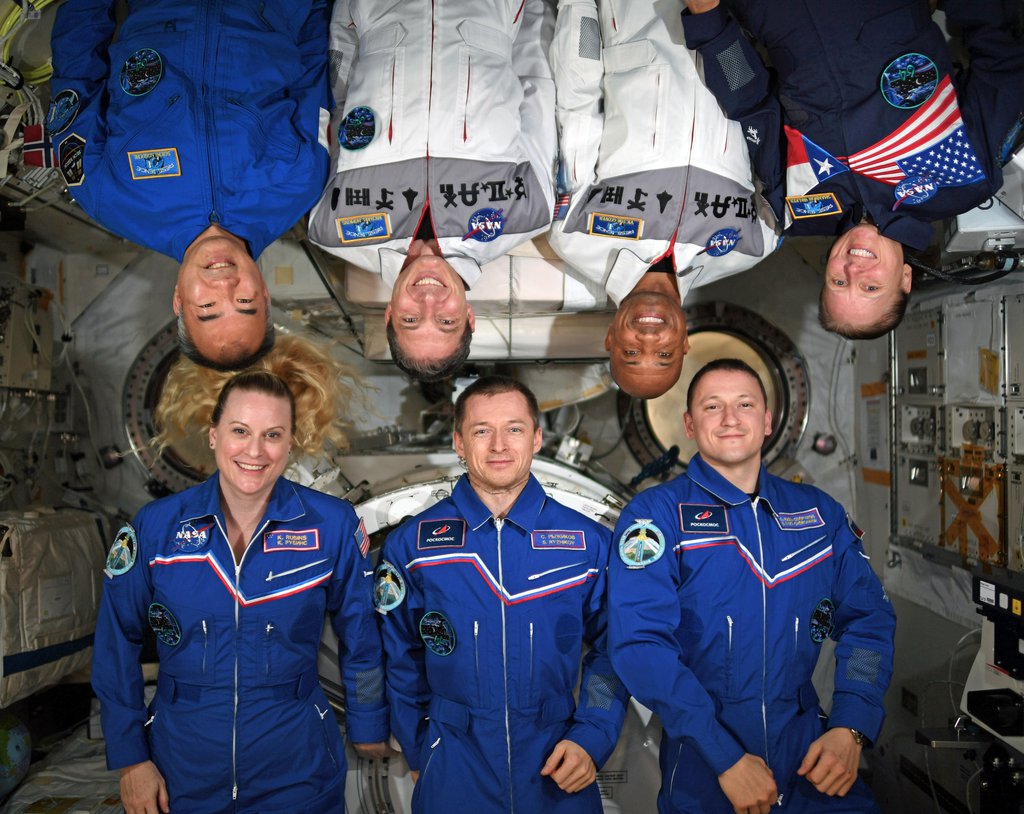 Космонавты и астронавты на МКС