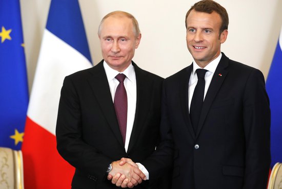 Президент РФ Владимир Путин направил главе Франции Эммануэлю Макрону поздравительную телеграмму. Фото: пресс-служба Кремля.