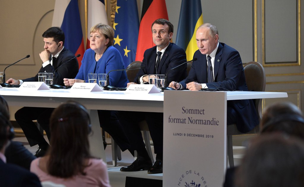 Встреча в "нормандском формате" лидеров стран в 2019 году.