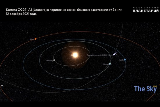 У землян есть только один шанс увидеть комету. После 3 января она покинет Солнечную систему. Фото: Московский планетарий