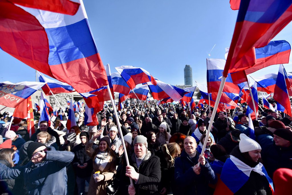 Уральцы отпраздновали годовщину Крымской весны