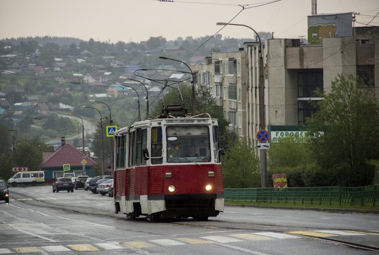 Нижнетагильские вагоны в Краснотурьинске совершали до 20 рейсов в сутки, пока один из двух трамваем не ушёл на ремонт. Фото: Дмитрий Грищук