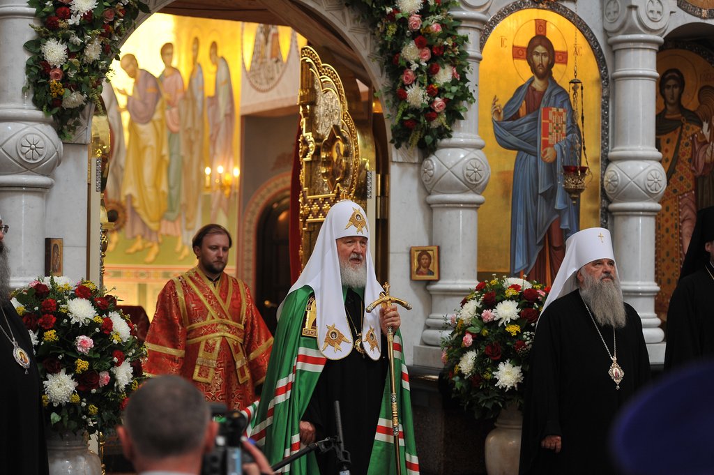 Патриарх Кирилл в Екатеринбурге. Храм-на-Крови