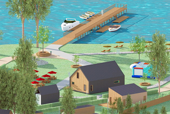 К концу 2020 года на пляже должен появиться пирс с лодками. Фото: дизайнер проекта Антон Цариков