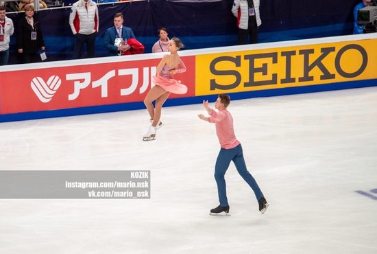 Александра Бойкова и Дмитрий Козловский идут вторыми после короткой программы. Фото: Александр Козик