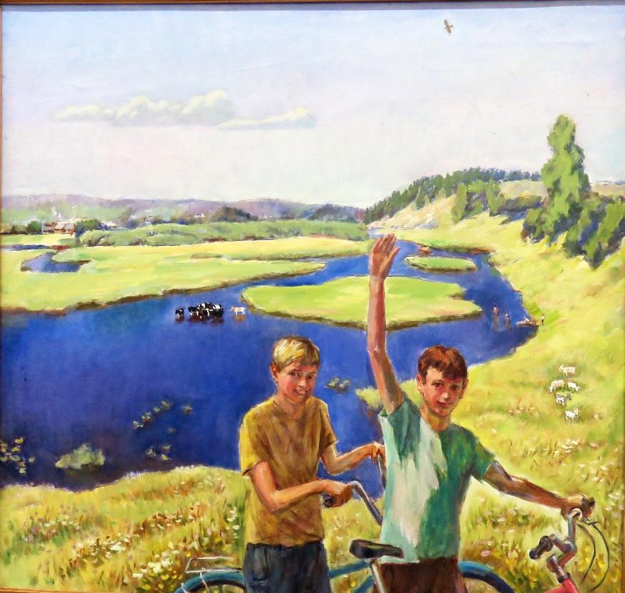 Картина Виктора Сысоева с говорящим названием «Здравствуй, лето». Холст, масло