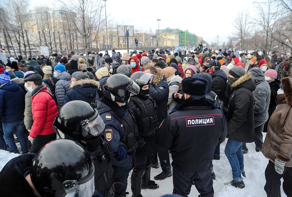Митинг сторонников Навального 31 января