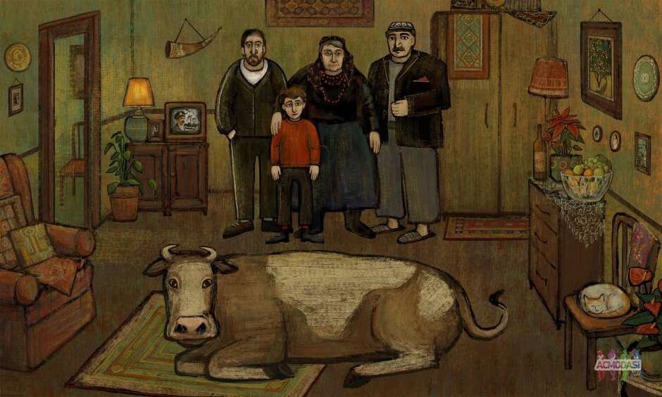 Анимационная заставка фильма  «Бебия, бабуа, Анзорик, я и мама», режиссер Рауль Гейдаров. Картина получила Гран-при "Кинопробы"