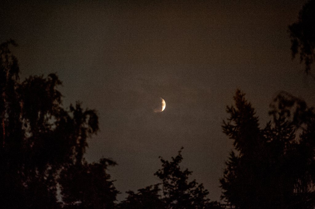 Лунное затмение над Екатеринбургом