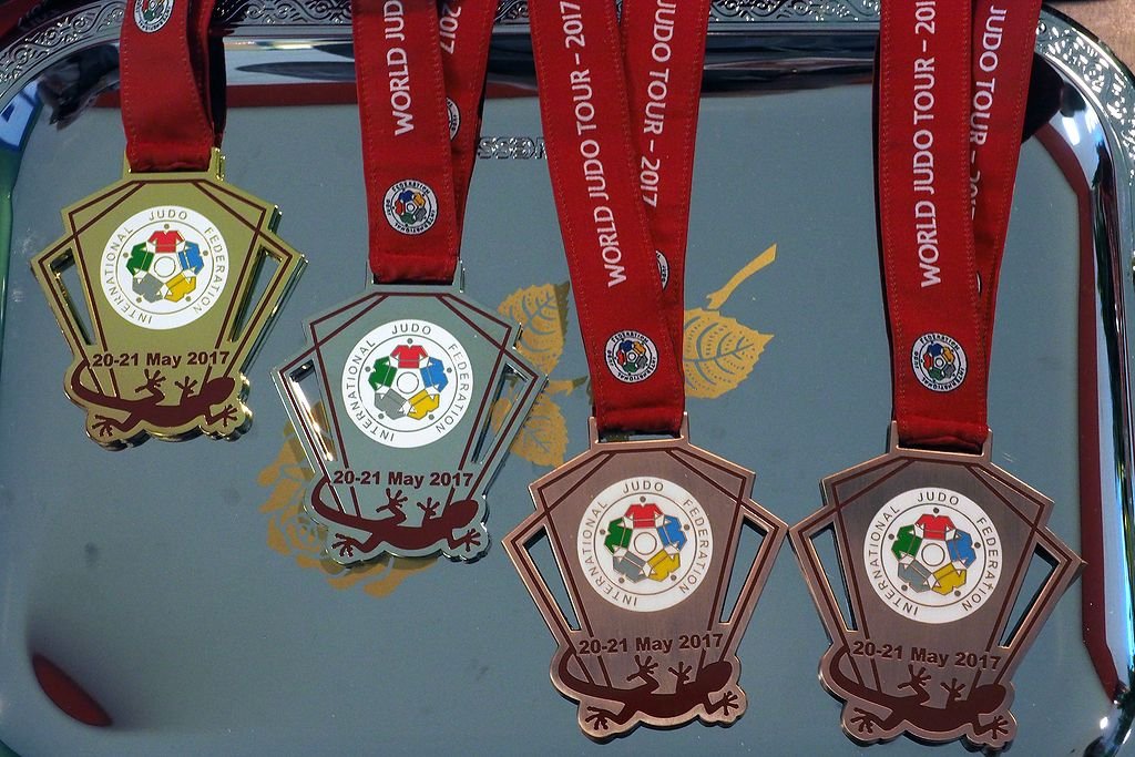 Медали, которые вручали победителям и призёрам "Большого шлема" в Екатеринбурге. Фото: Александр Зайцев