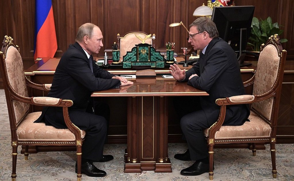Встреча Владимира Путина и Александра Буркова