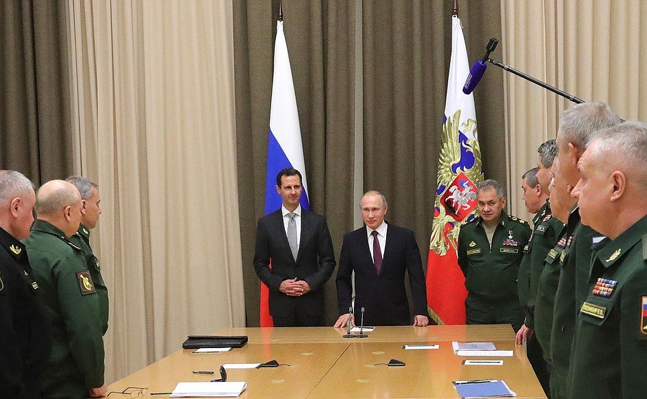 На переговорах Владимира Путина и Башара Асада присутствовали представители Минобороны России и Генштаба Вооружённых сил РФ