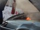 В результате пожара на площади двух квадратных метров оказался повреждён моторный отсек автомобиля Toyota. Фото: Владимир Мартьянов