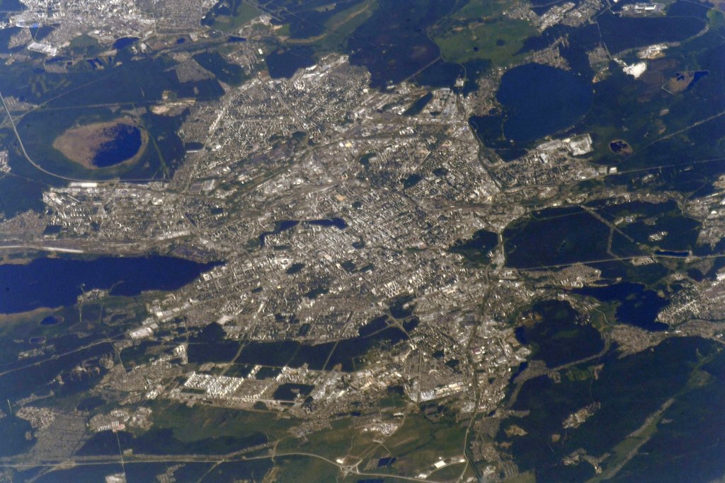 Снимок Екатеринбурга из космоса