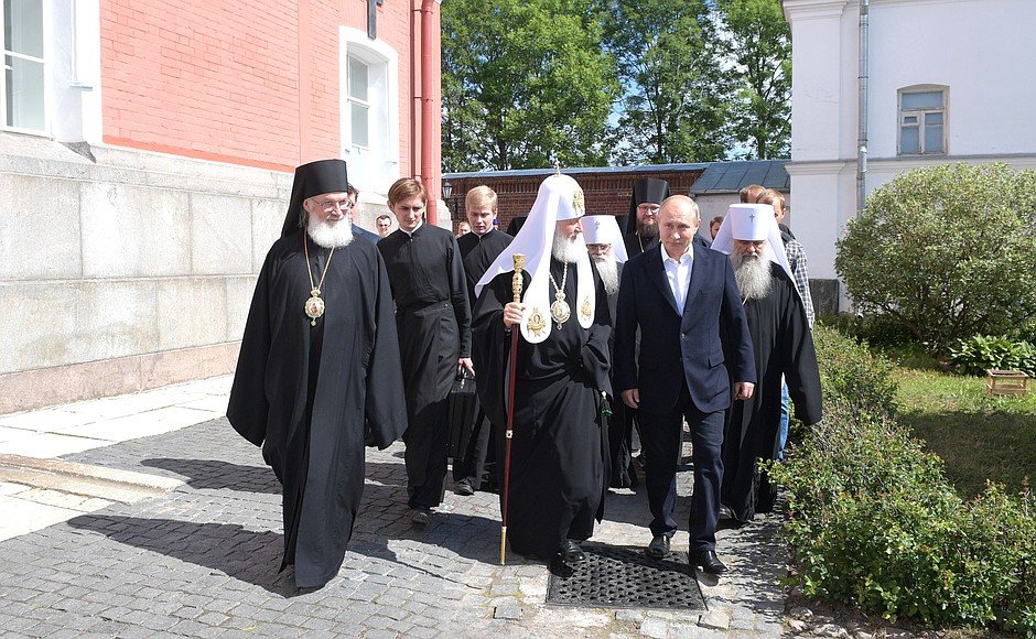 Владимир Путин в Валаамском монастыре