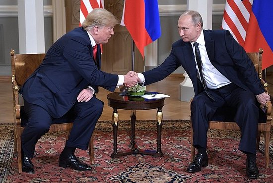 Владимир Путин и Дональд Трамп встретились в Хельсинки. Фото: официальный сайт Кремля